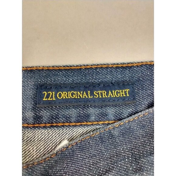 Lucky Brand 221 Original Straight Blue Cotton Denim Jeans 38 x 32 NICE - Picture 7 of 13